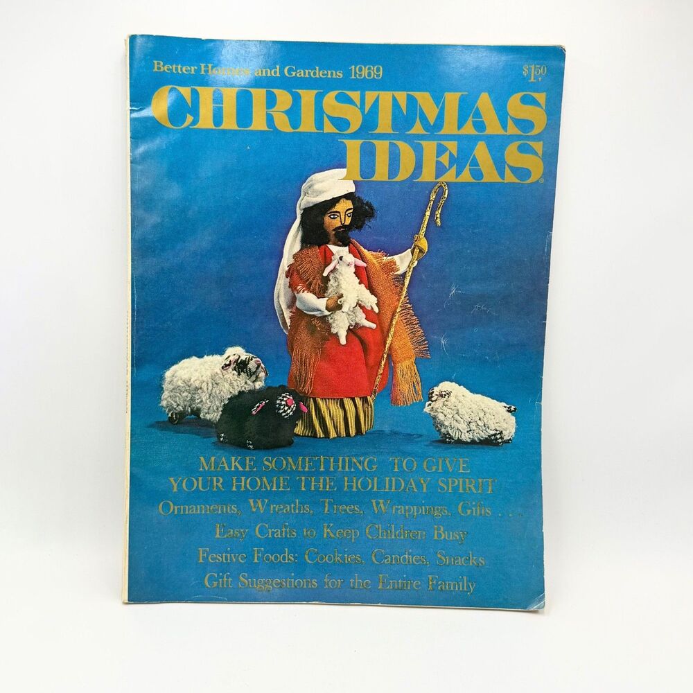 Vintage 1969 Better Homes & Gardens Christmas Ideas Magazine Holiday Crafts